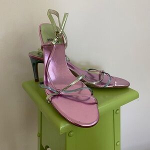 Jeffrey Campbell Metallic Multicolored Kitten Heels!